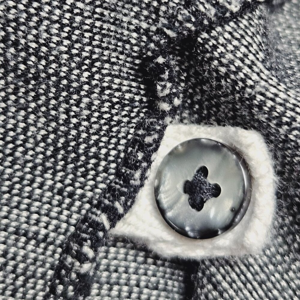Overton Shirtmakers Mens Polo Shirt M Gray Black Cotton Short Sleeve - Picture 9 of 9